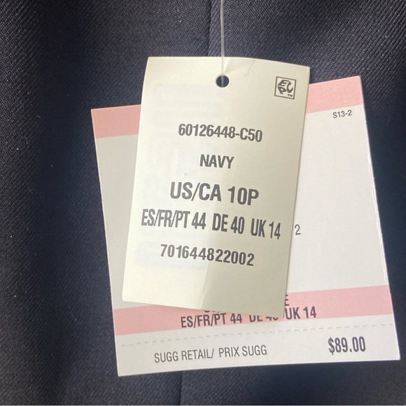 KASPER WOMEN’S NAVY BLUE KATE CLASSIC FIT PANTS SIZE 10P - Picture 4 of 10